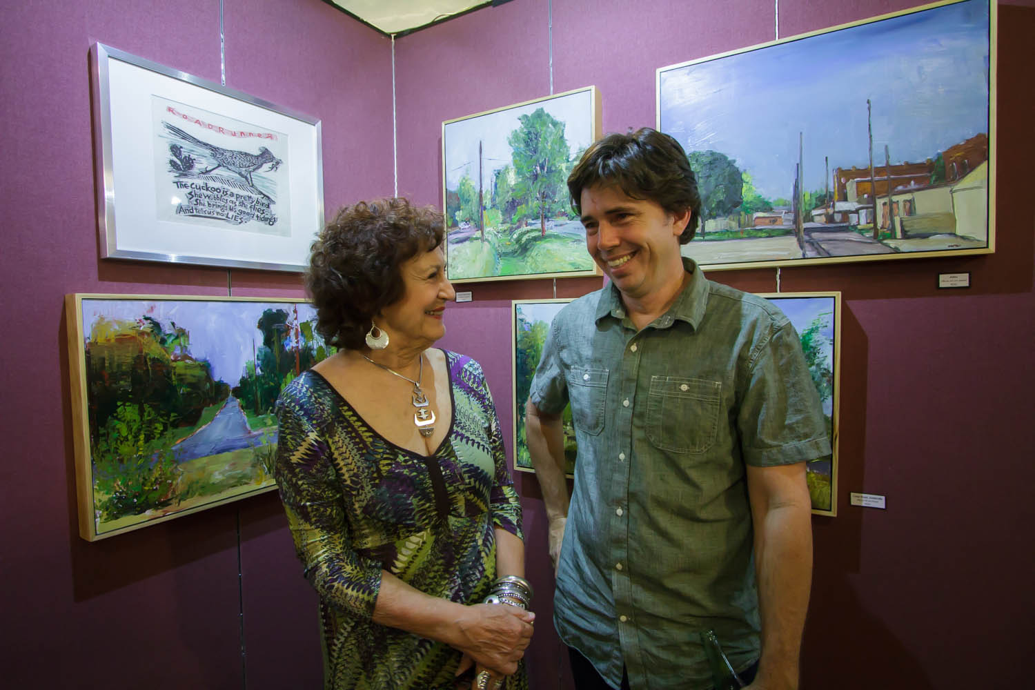 Chris Chappell & Barbara Whitehead at show opening