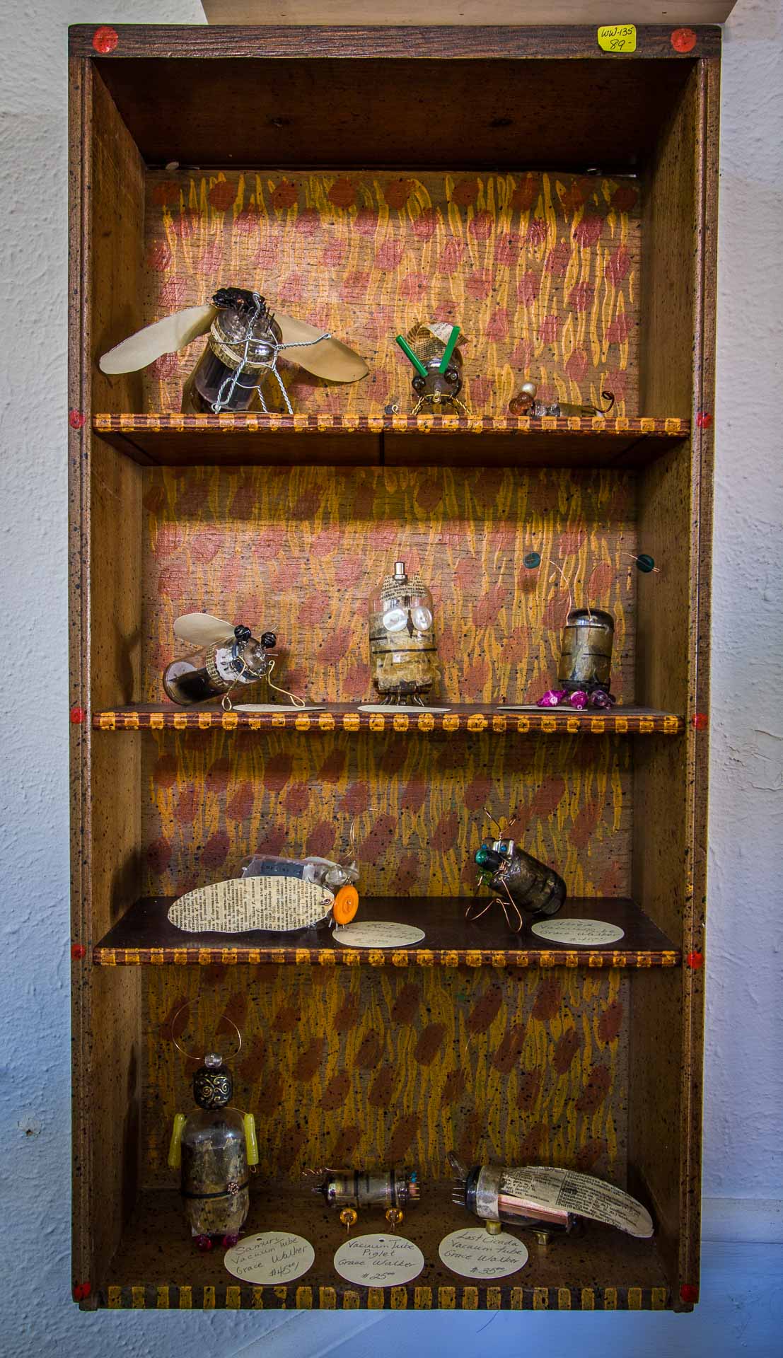 Vacuum Tube Bugs on shelf by Grace Walker